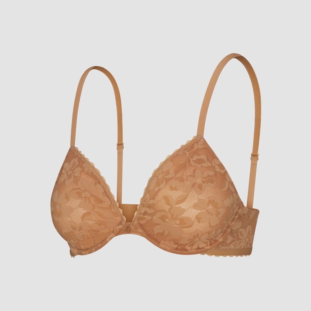 NWT Savage X Fenty Cotton Floral Unlined Plunge Bra Size 44DD
